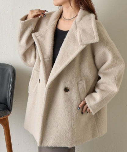 毛邊立領大衣