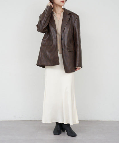 【26SS】皮革西裝外套