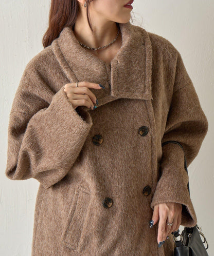 毛邊立領大衣