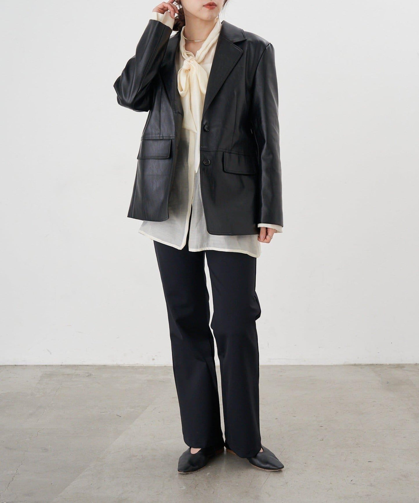 【26SS】皮革西裝外套