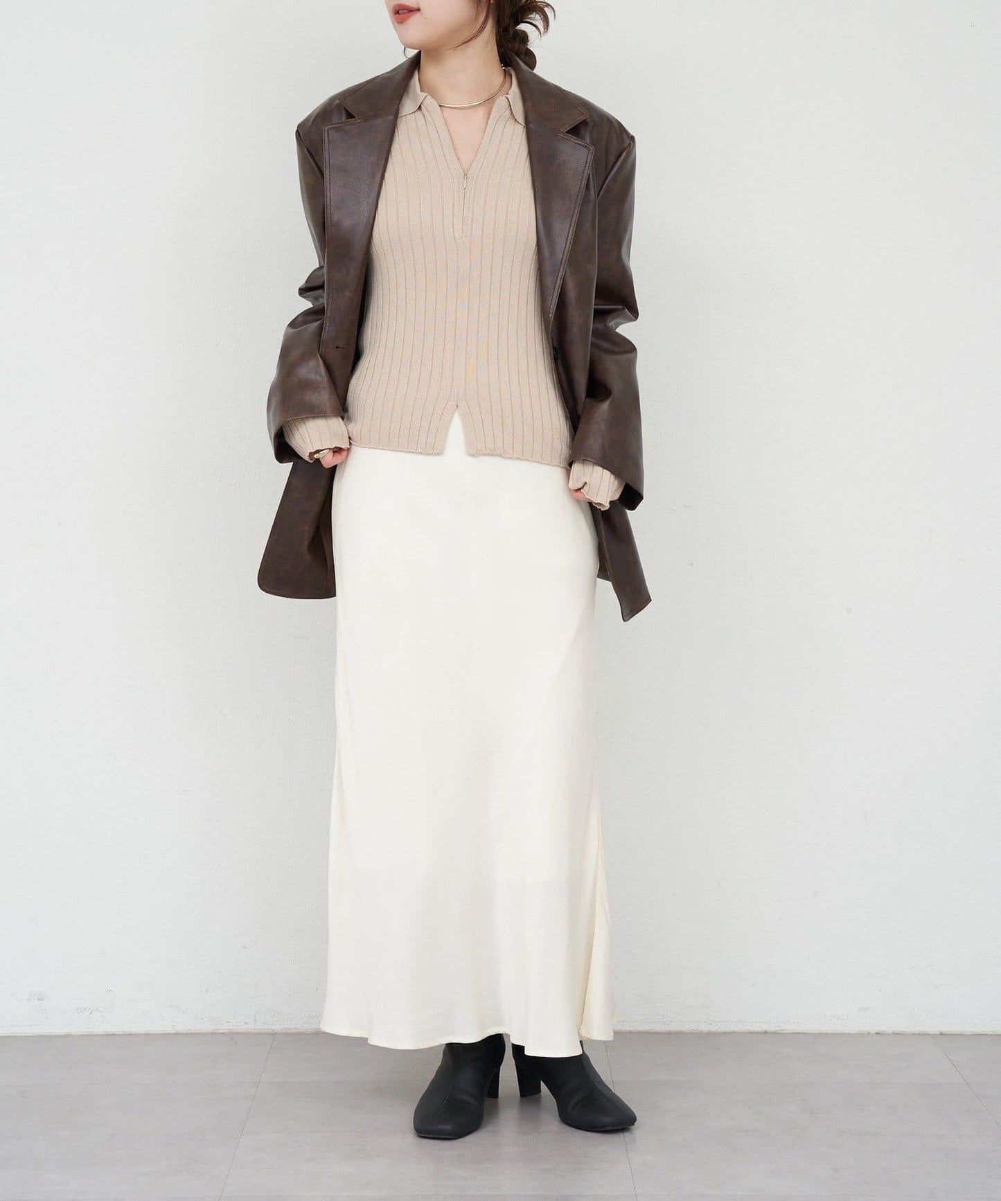 【26SS】皮革西裝外套