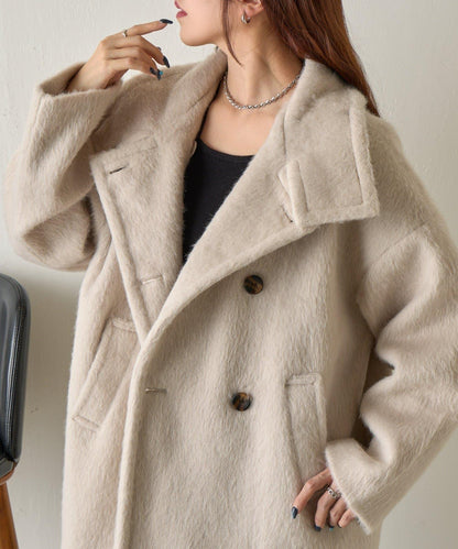 毛邊立領大衣