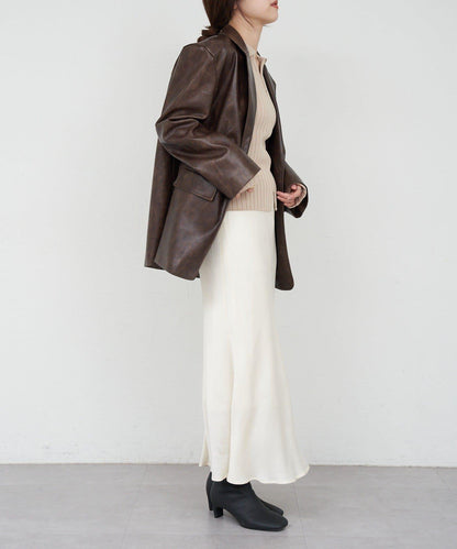 【26SS】皮革西裝外套