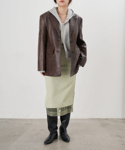 【26SS】皮革西裝外套