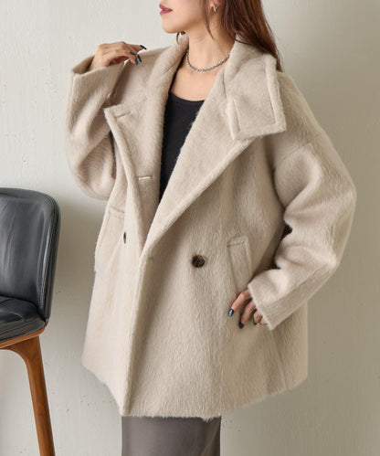 毛邊立領大衣