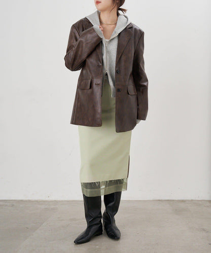 【26SS】皮革西裝外套