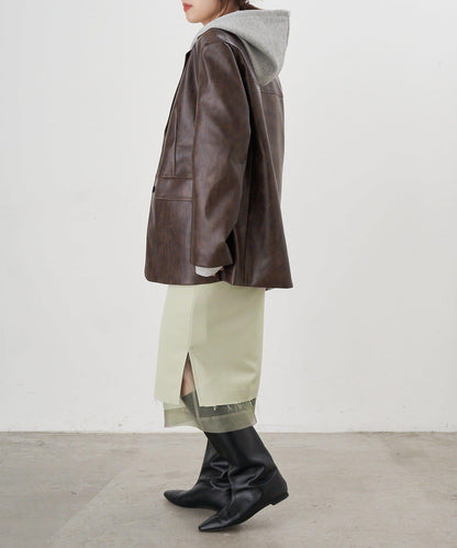 【26SS】皮革西裝外套