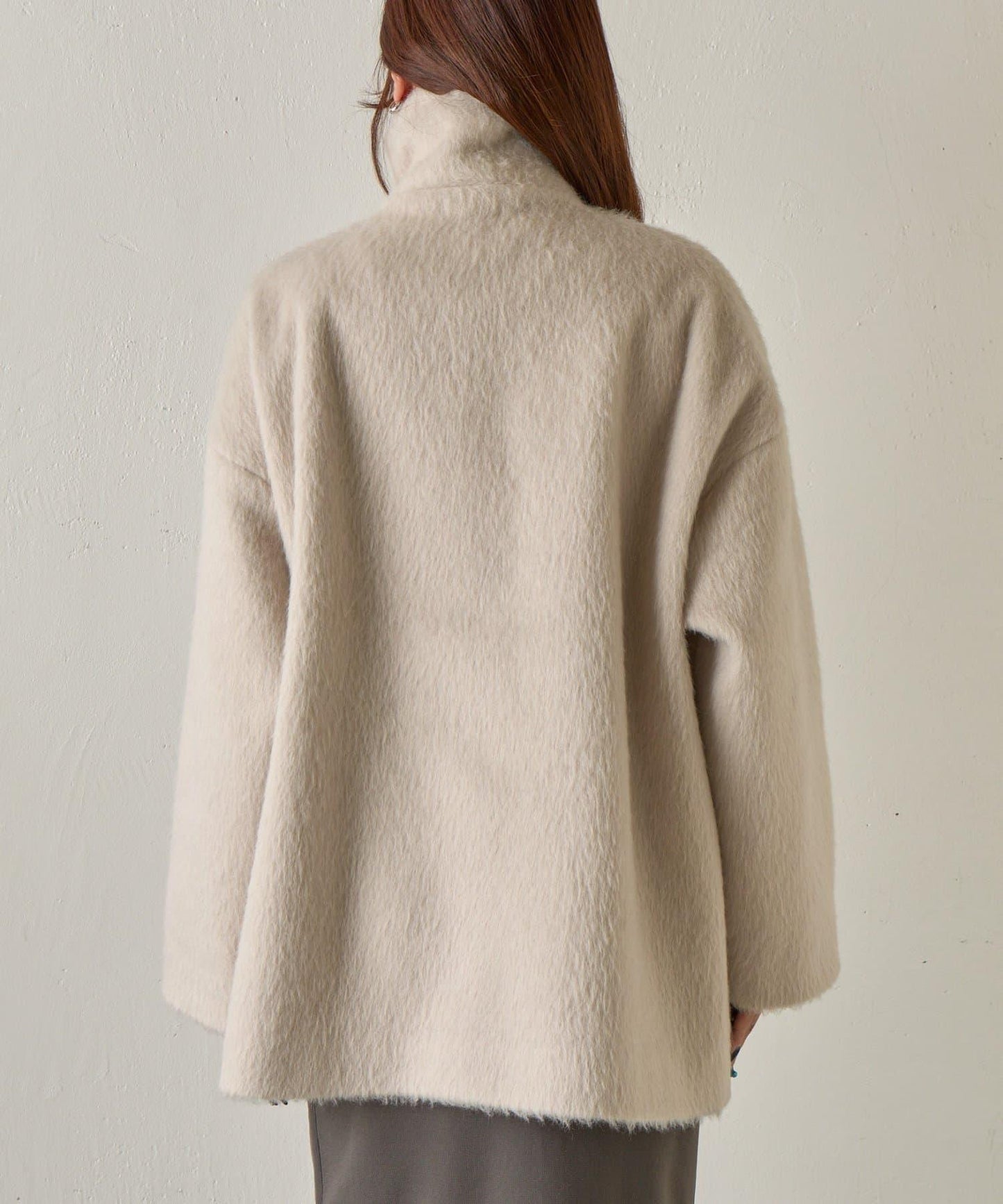 毛邊立領大衣