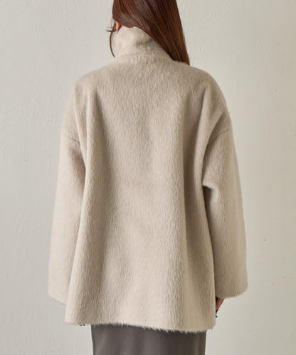 毛邊立領大衣