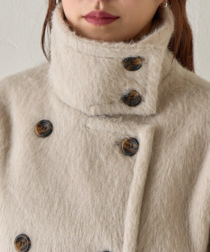毛邊立領大衣
