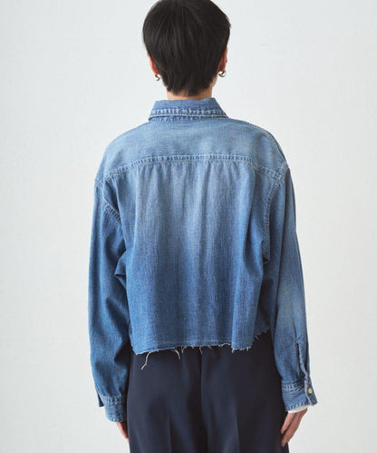牛仔短款襯衫