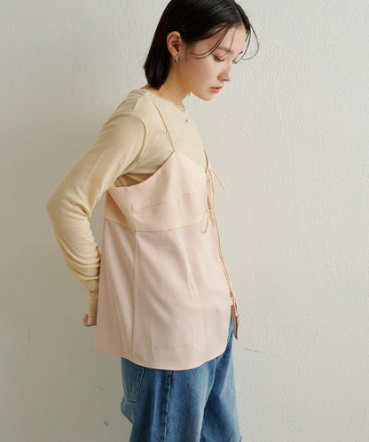 緞面蝴蝶結吊帶背心