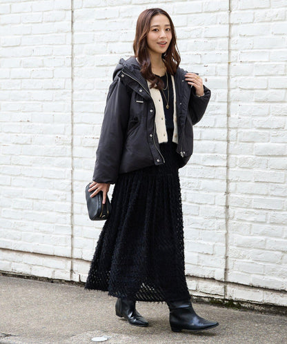 柔軟觸感狐狸絨V領開衫