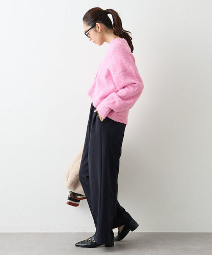 柔軟觸感狐狸絨V領開衫