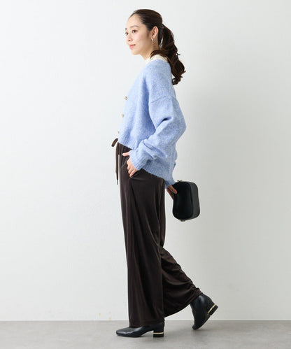 柔軟觸感狐狸絨V領開衫