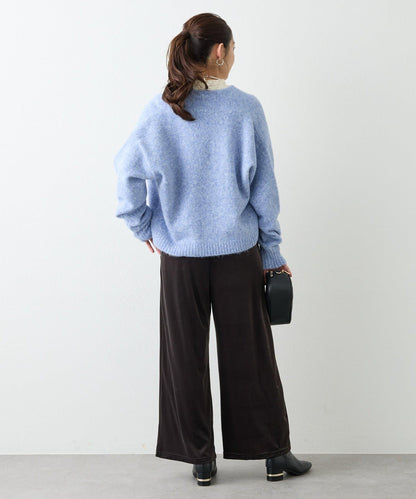 柔軟觸感狐狸絨V領開衫