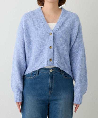 柔軟觸感狐狸絨V領開衫