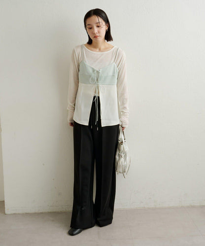 緞面蝴蝶結吊帶背心