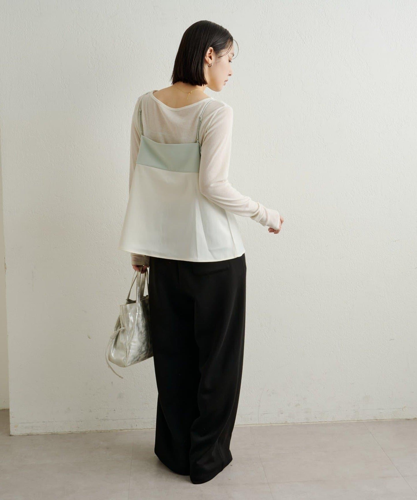 緞面蝴蝶結吊帶背心