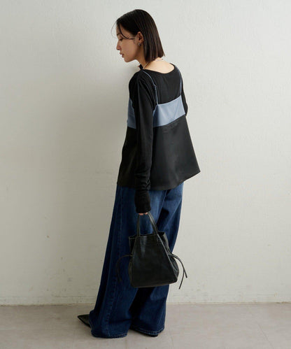 緞面蝴蝶結吊帶背心