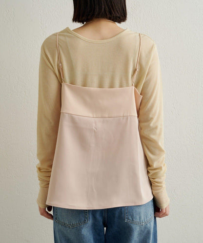 緞面蝴蝶結吊帶背心