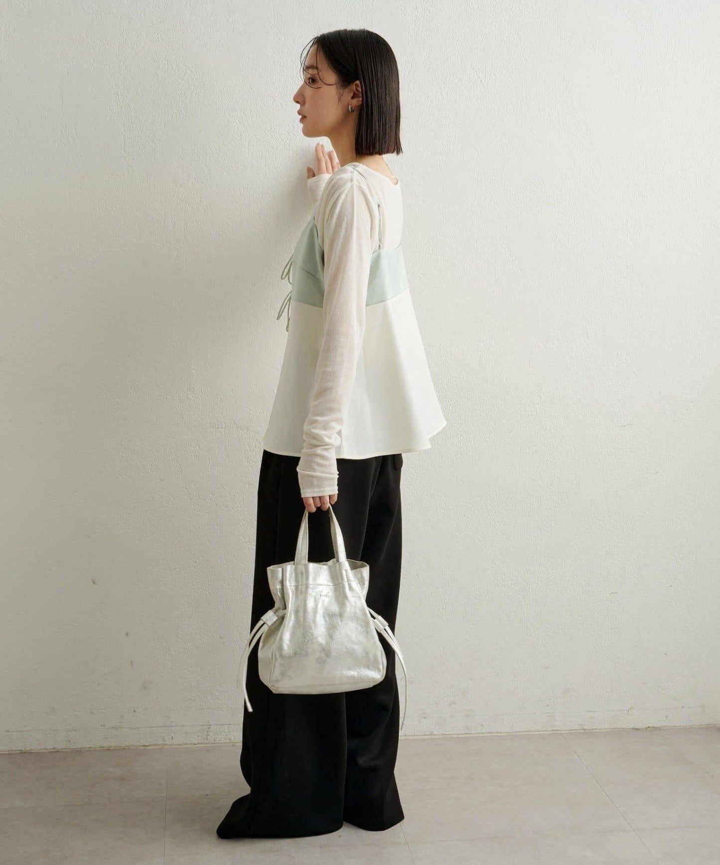 緞面蝴蝶結吊帶背心