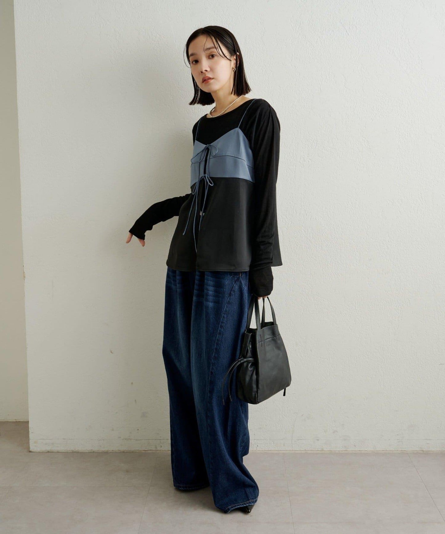 緞面蝴蝶結吊帶背心