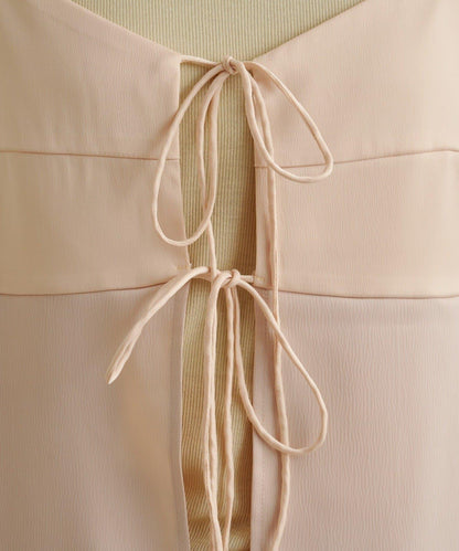 緞面蝴蝶結吊帶背心