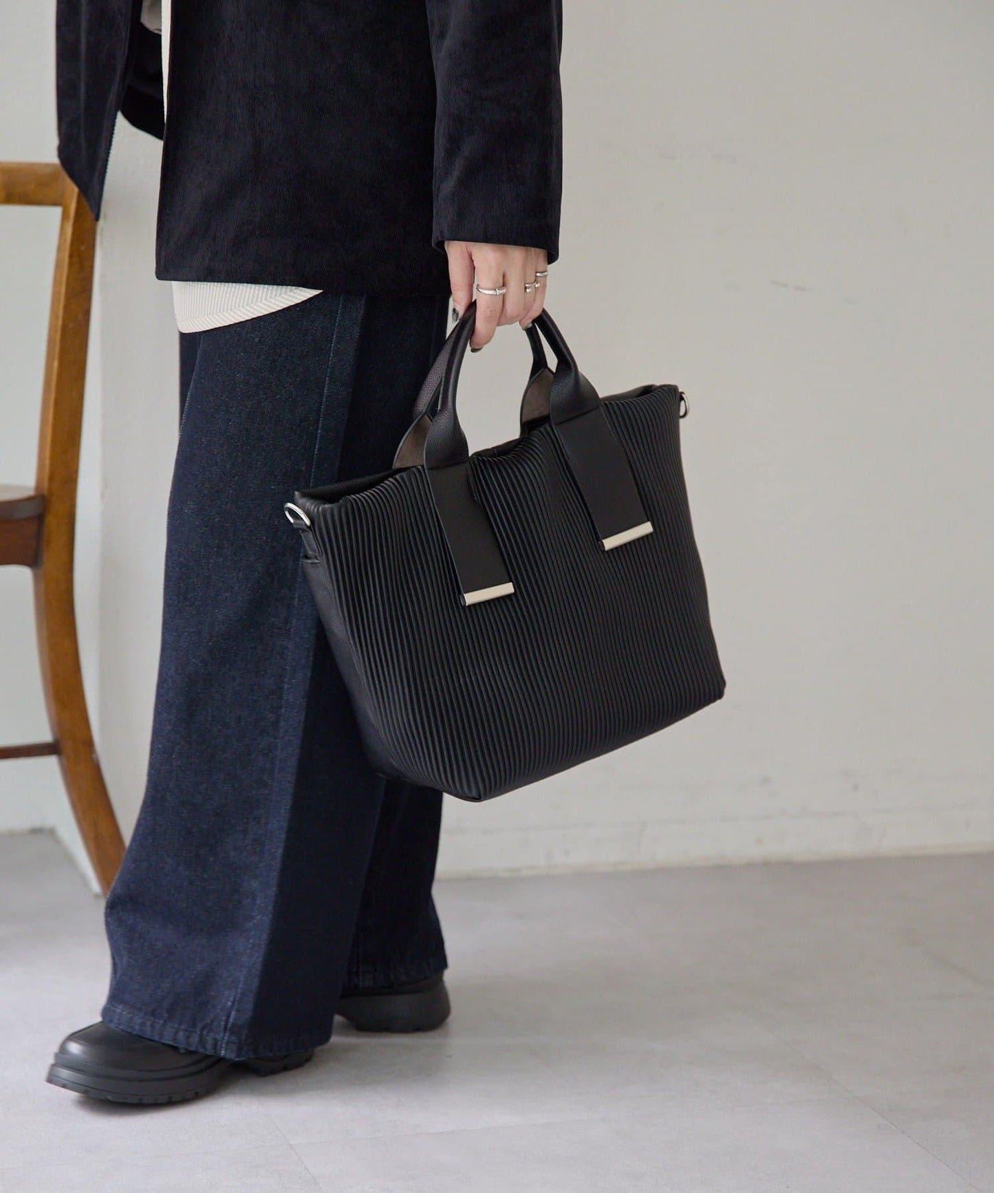 A4尺寸適用百褶托特包