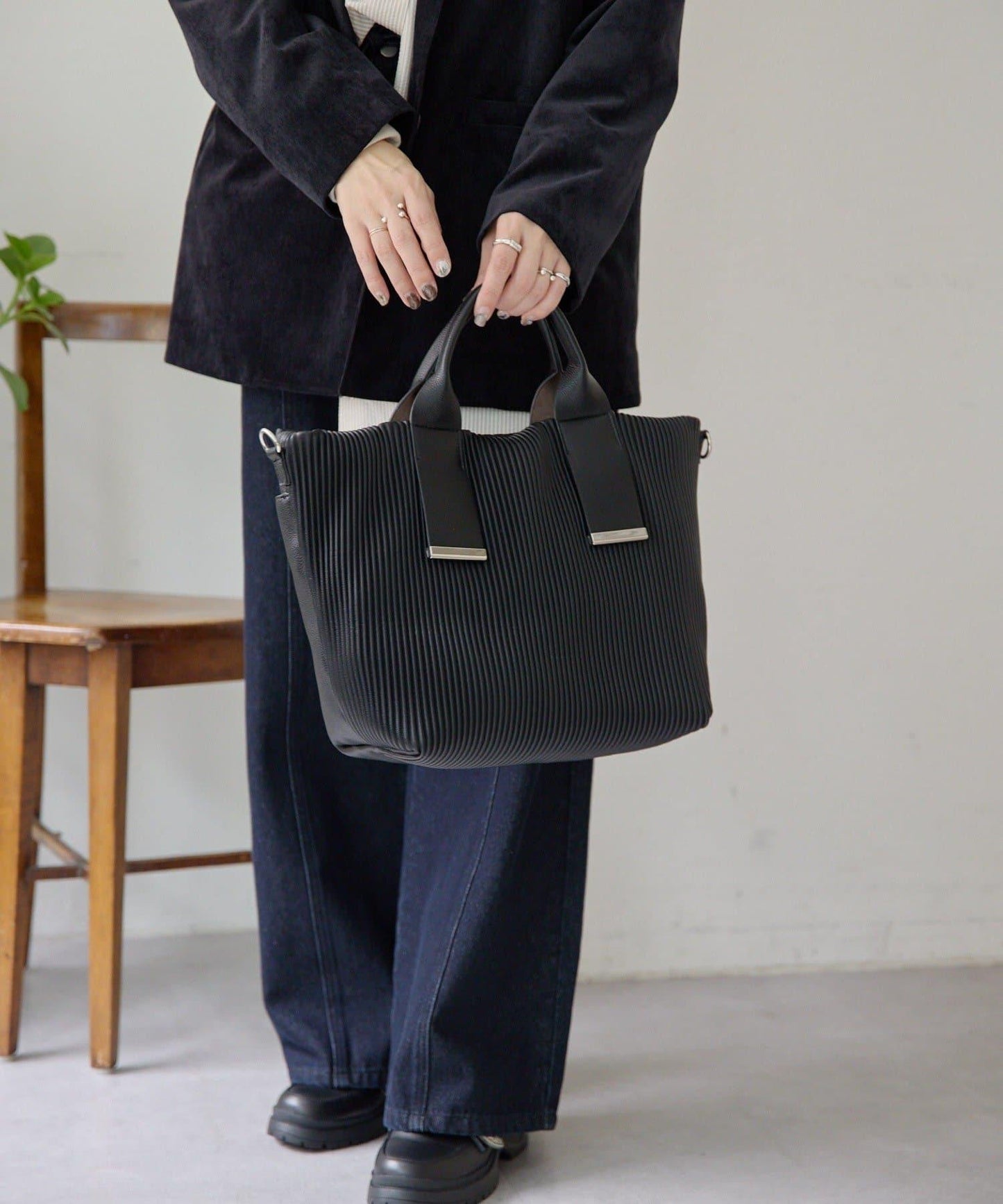 A4尺寸適用百褶托特包