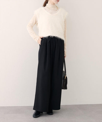 【EVERY VERY NICECLAUP】鬆緊腰寬腿褲