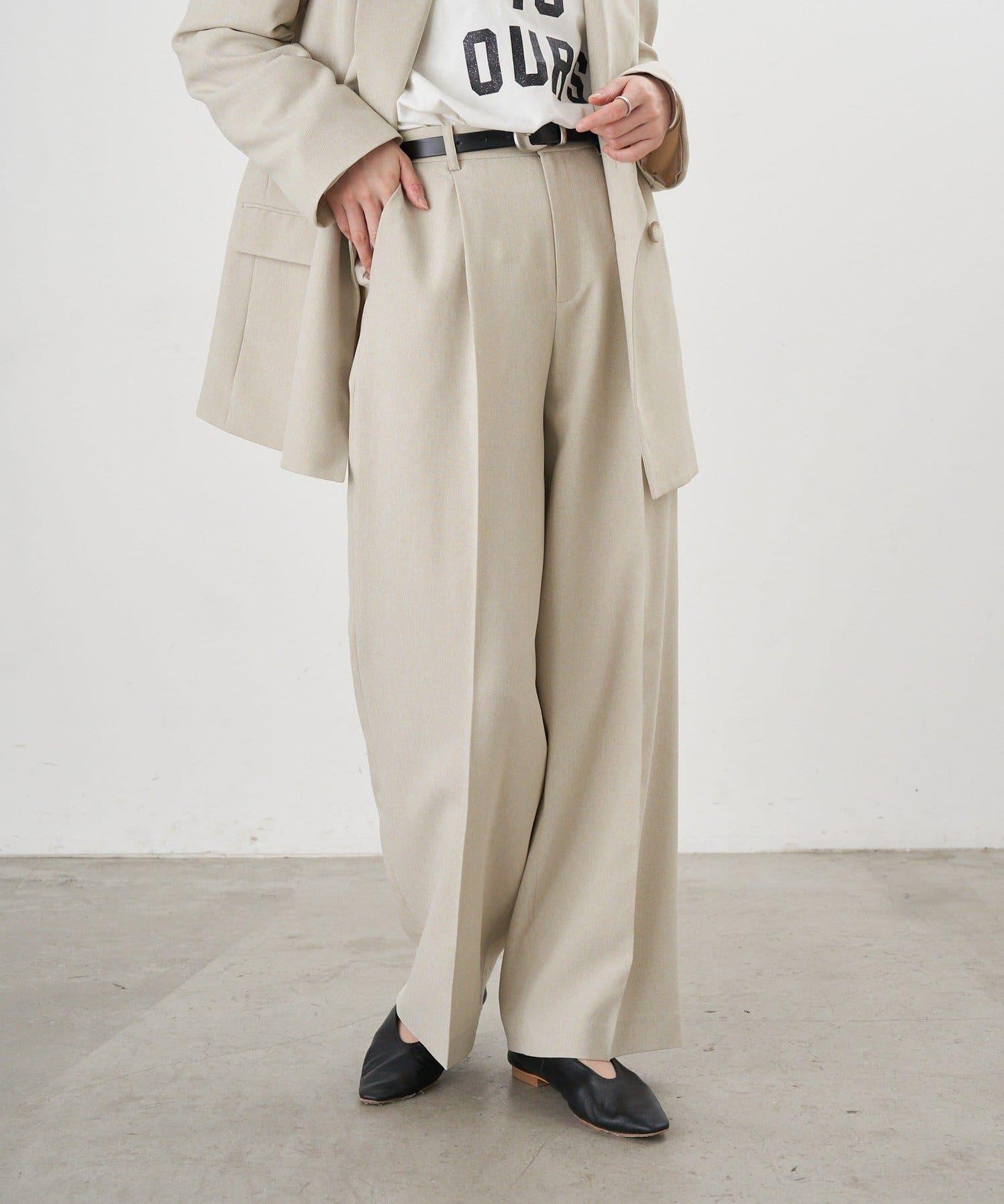 【26SS】寬鬆褶皺長褲