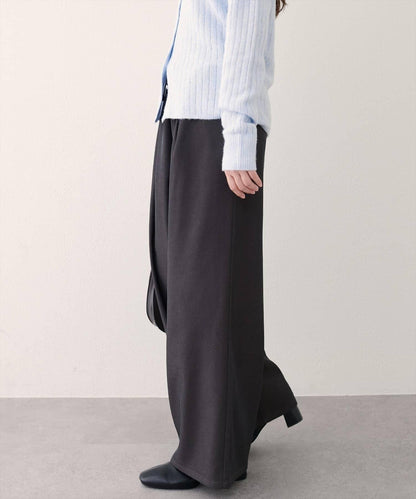 【natural couture】鬆緊腰寬腿褲