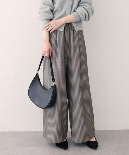 【natural couture】鬆緊腰寬腿褲