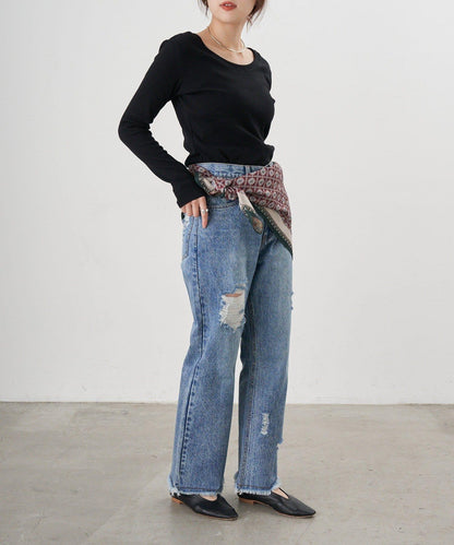 【26SS】破洞牛仔褲