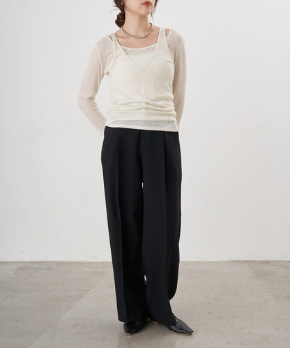 【26SS】寬鬆褶皺長褲