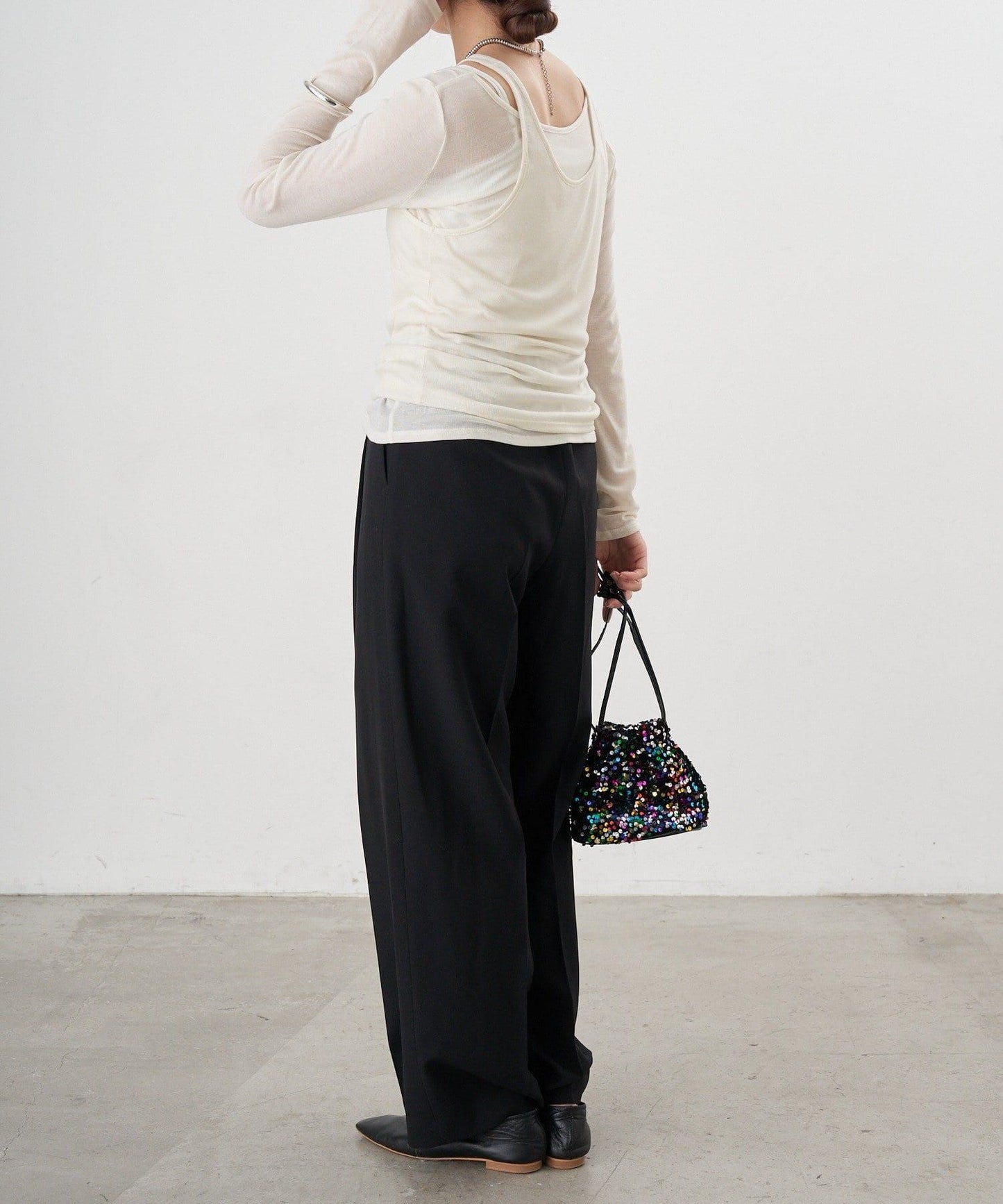 【26SS】寬鬆褶皺長褲