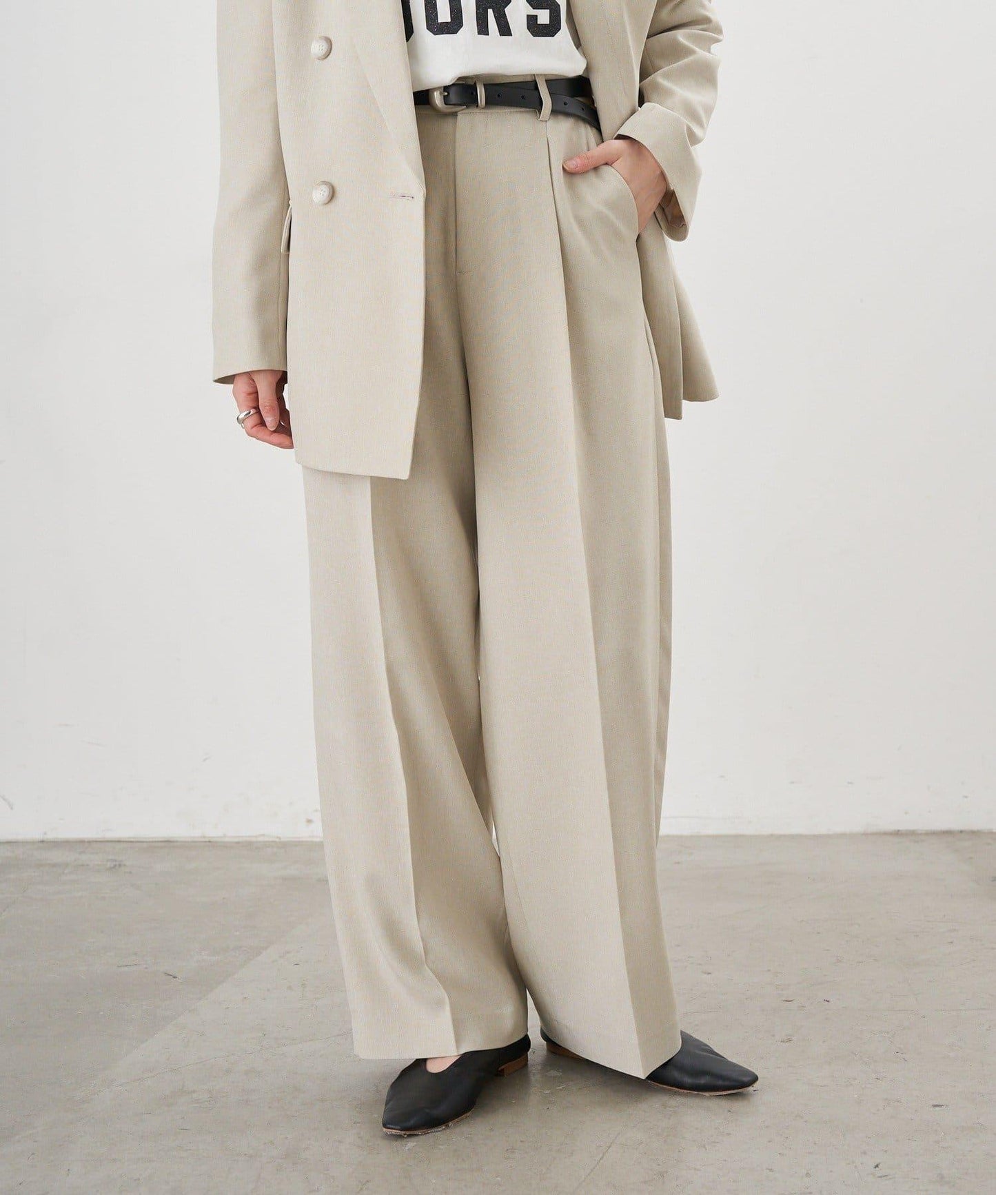 【26SS】寬鬆褶皺長褲