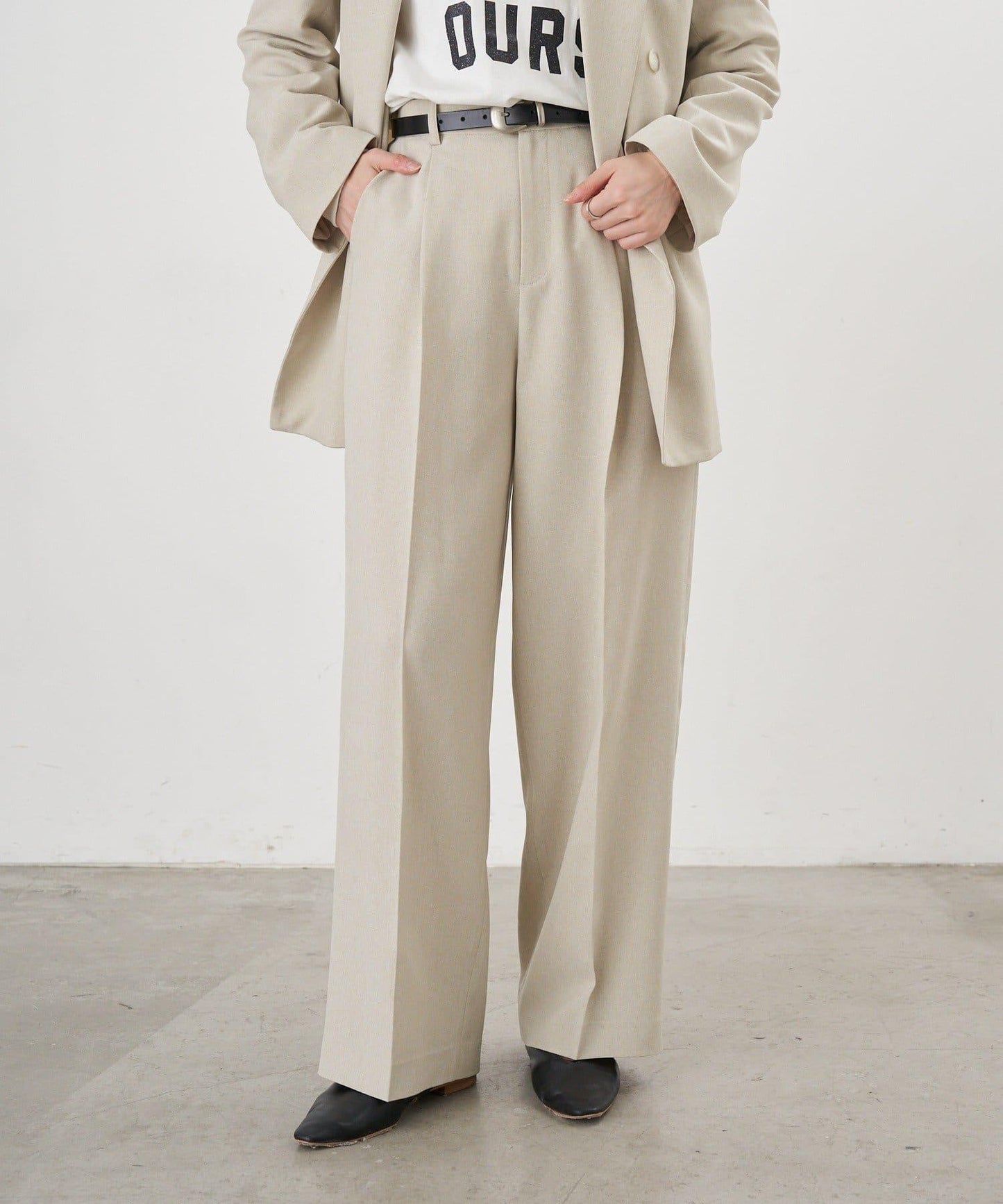 【26SS】寬鬆褶皺長褲