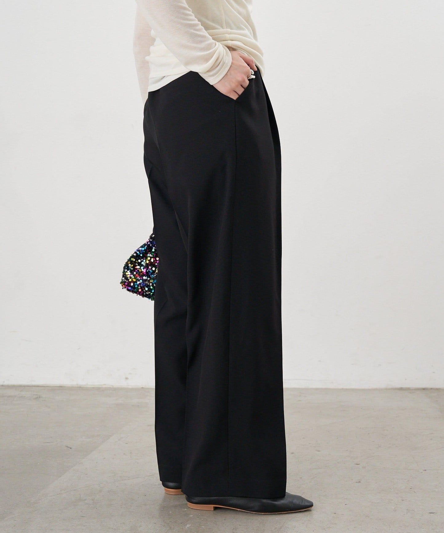 【26SS】寬鬆褶皺長褲