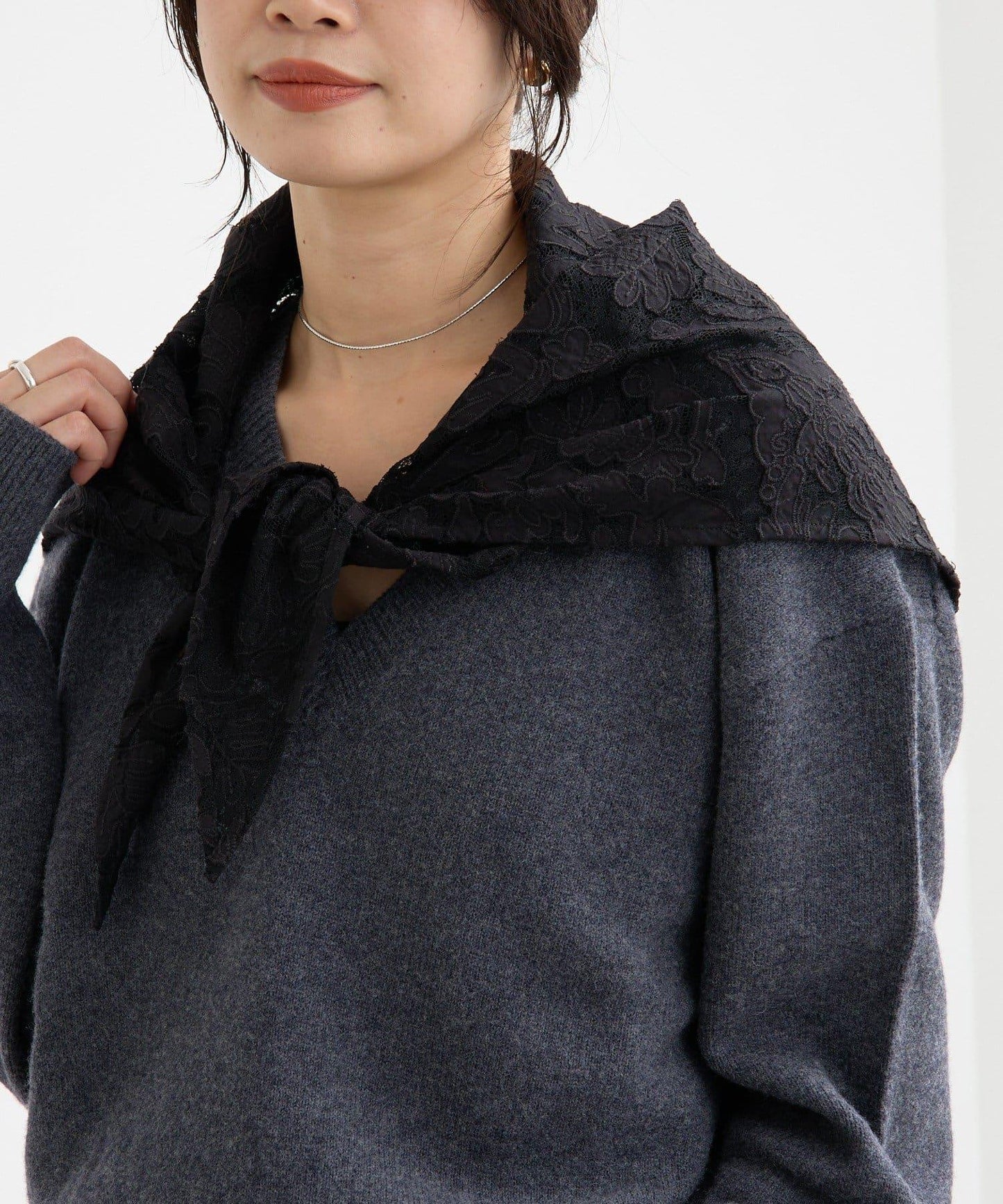 【à Nice (ア ・ニース)】手工蕾絲披肩