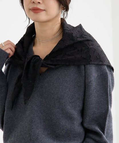 【à Nice (ア ・ニース)】手工蕾絲披肩