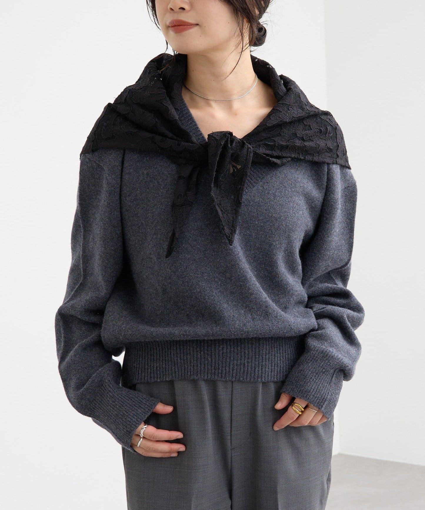 【à Nice (ア ・ニース)】手工蕾絲披肩