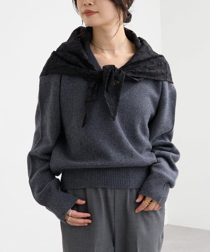 【à Nice (ア ・ニース)】手工蕾絲披肩