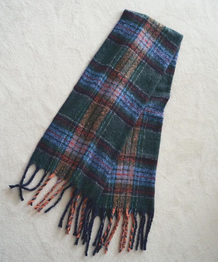 圈圈紗格紋圍巾