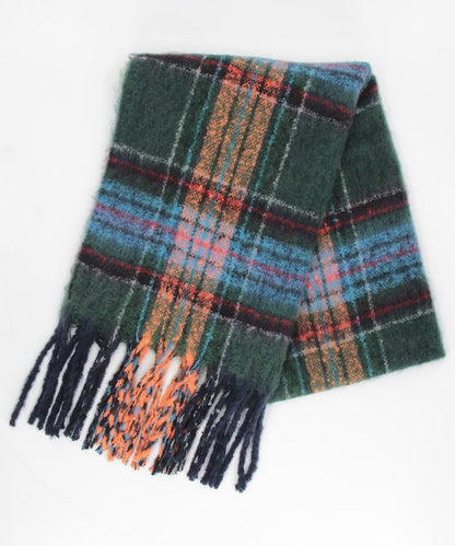 圈圈紗格紋圍巾