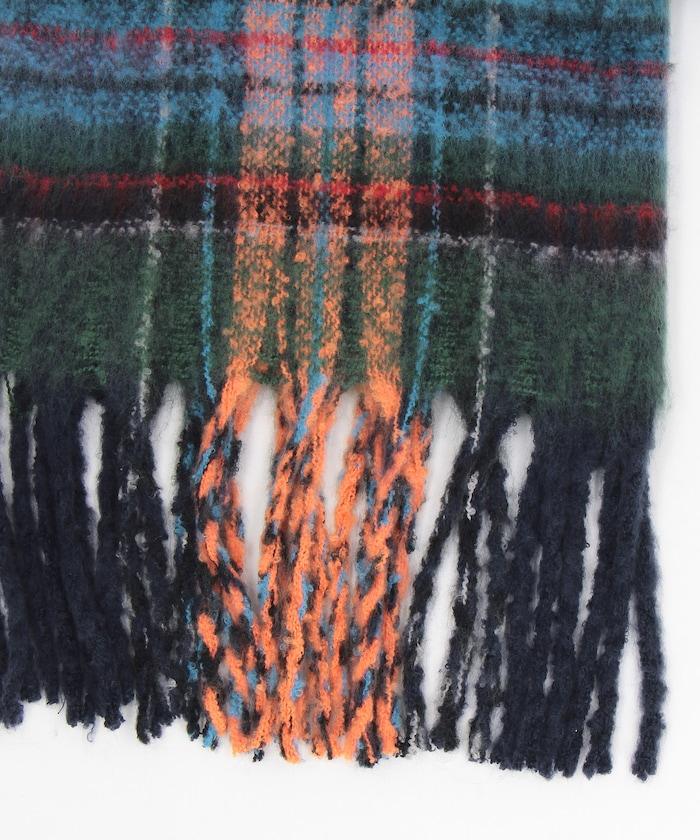 圈圈紗格紋圍巾