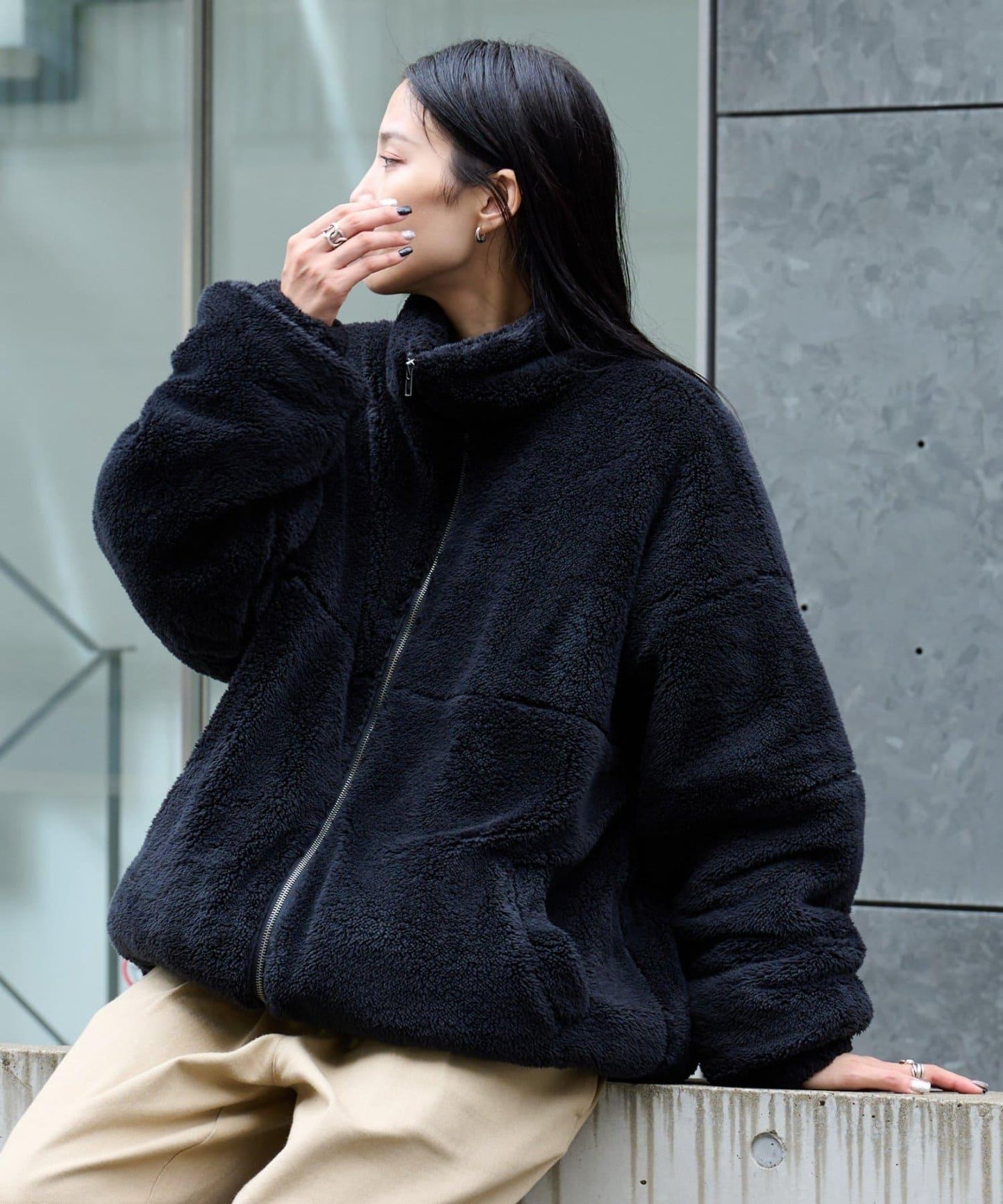 【復刻】長絨抓絨加大立領夾克