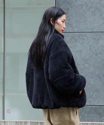 【復刻】長絨抓絨加大立領夾克