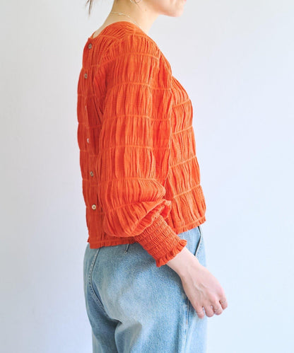 《近日開始》棉質褶皺襯衫